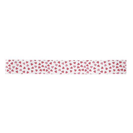 Cute Red en Roze Little Hearts Pattern Lint (Voorkant)