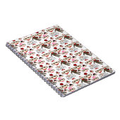 Cute Red en Roze Socket Monkeys Collage Pattern Notitieboek (Rechterzijde)