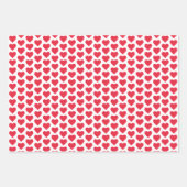 Cute Red en White Hearts Inpakpapier Vel (Voorkant)