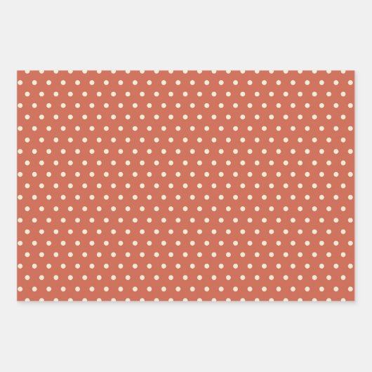 Cute  Red en White Polka Dot Pattern Inpakpapier Vel (Voorkant 2)