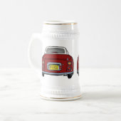 Cute Red Figaro Car Beer Stein Bierpul (Voorkant links)