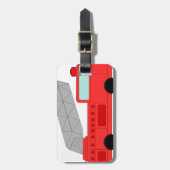 Cute Red Firetruck Bagagelabel (Voorkant verticaal)