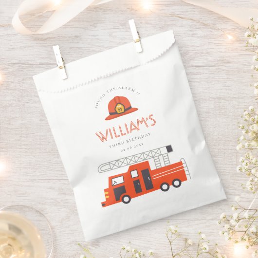 Cute Red Firetruck Engine Kinder elke zondag Bedankzakje (Geknipt)