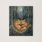 Cute Red Fox Couple Love Jigsaw Puzzle (Vertical)