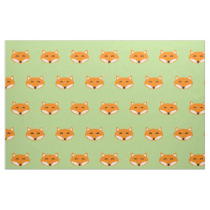 Cute red fox fabric Textiel met bosdieren Stof