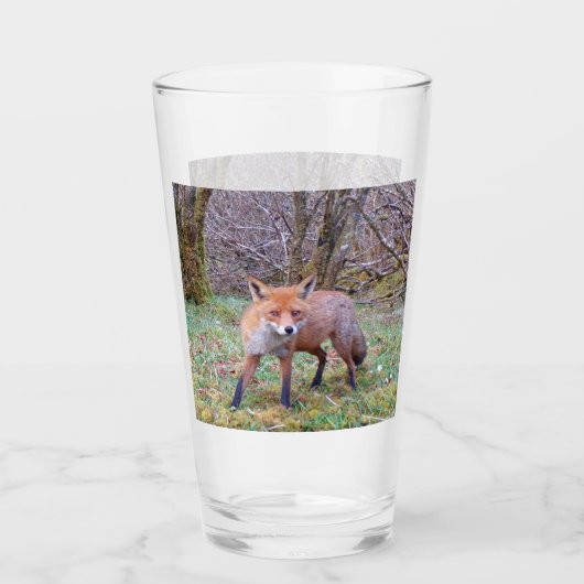 Cute Red Fox Glas (Voorkant)