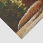 Cute Red Fox in de zon Tissuepapier (Detail)