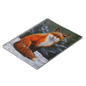 Cute Red Fox in Winter Snow Notitieboek (Linkerzijde)