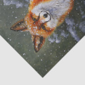 Cute Red Fox in Winter Snow Tissuepapier (Detail)