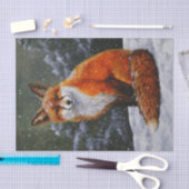 Cute Red Fox in Winter Snow Tissuepapier (Craft)