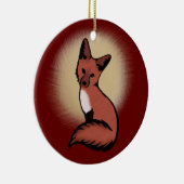Cute Red Fox Keramisch Ornament (Rechts)