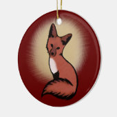 Cute Red Fox Keramisch Ornament (Links)