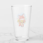 Cute Red Fox met valkleppen Glas (Achterkant)