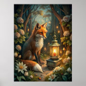 Cute Red Fox Poster (Voorkant)