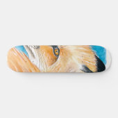 Cute red Fox Waterverf Art Skateboard (Horizontaal)