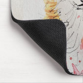 Cute Red Fox Waterverf Schildermuis Mat Paars Muismat (Hoek)