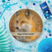 Cute Red Fox Wilde Natuur Papieren Bordje (Feest)