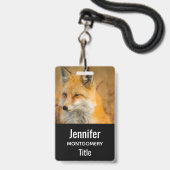 Cute Red Fox Wilderness Natuur Badge (Voorzijde met lanyard)