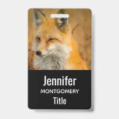 Cute Red Fox Wilderness Natuur Badge (Achterkant)