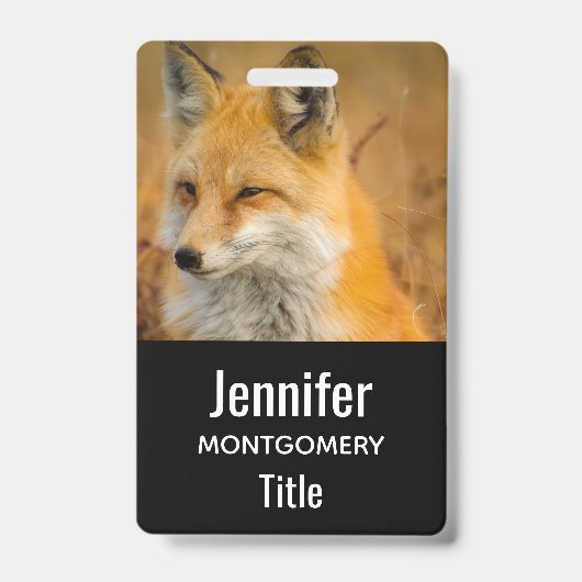 Cute Red Fox Wilderness Natuur Badge (Voorzijde)