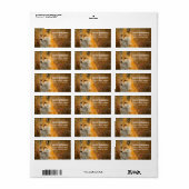 Cute Red Fox Wilderness Natuur Etiket (Full Sheet)