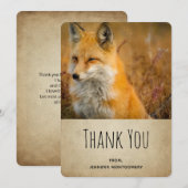 Cute Red Fox Wilderness Natuur Foto bedankt (Voorkant / Achterkant)