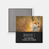 Cute Red Fox Wilderness Natuur Magneet (Voorkant / Achterkant)