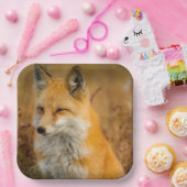 Cute Red Fox Wilderness Natuur Papieren Bordje (Feest)