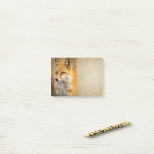 Cute Red Fox Wilderness Natuur Post-it® Notes (Op bureau)