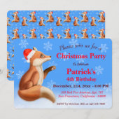 Cute Red Fox Winter Kerstfeest Feestdagenkaart (Voorkant / Achterkant)