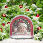 Cute Red Frame Child Photo Snow Globe (Noël)