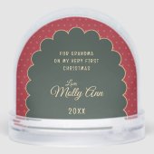 Cute Red Frame Child Photo Snow Globe (Arrière)