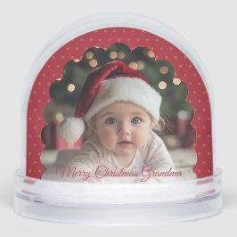 Cute Red Frame Child Photo Snow Globe Sneeuwbol