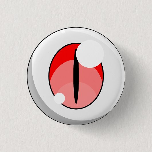 Cute Red Ghost Eyeball Button (Voorkant)