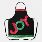 Cute Red Green Glitter-kerstfeest Schort (Voorkant)