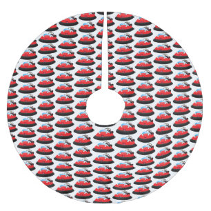 Cute red happy hovercraft cartoon kerstboom rok