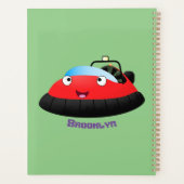 Cute red happy hovercraft cartoon planner (Achterkant)