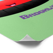 Cute red happy hovercraft cartoon poster (Hoek)