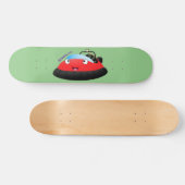 Cute red happy hovercraft cartoon skateboard (Horizontaal)