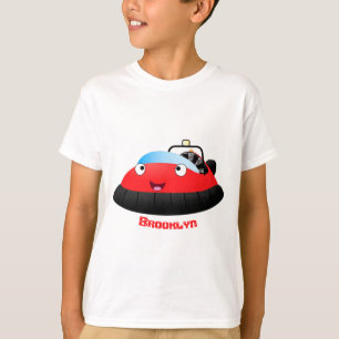 Cute red happy hovercraft cartoon t-shirt