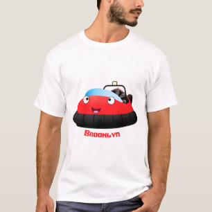 Cute red happy hovercraft cartoon t-shirt