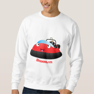 Cute red happy hovercraft cartoon trui