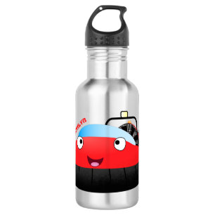 Cute red happy hovercraft cartoon waterfles