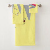 Cute red happy stapler cartoon bad handdoek (Insitu)