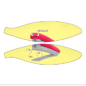 Cute red happy stapler cartoon basketbal (Panelen)