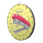 Cute red happy stapler cartoon dartbord (Voorkant Rechts)