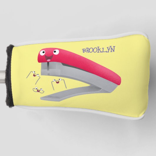 Cute red happy stapler cartoon golfheadcover (Voorkant)