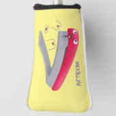 Cute red happy stapler cartoon golfheadcover (Draai 90)