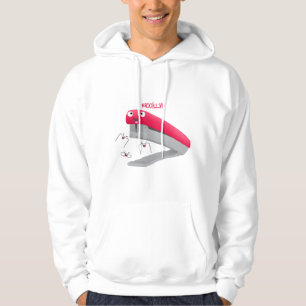 Cute red happy stapler cartoon hoodie