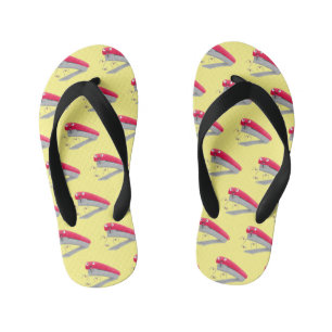 Cute red happy stapler cartoon kinder teenslippers